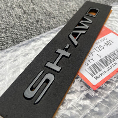 Acura SH-AWD Carbon Effect Emblem MDX TLX RDX - Deep Blue Chrome