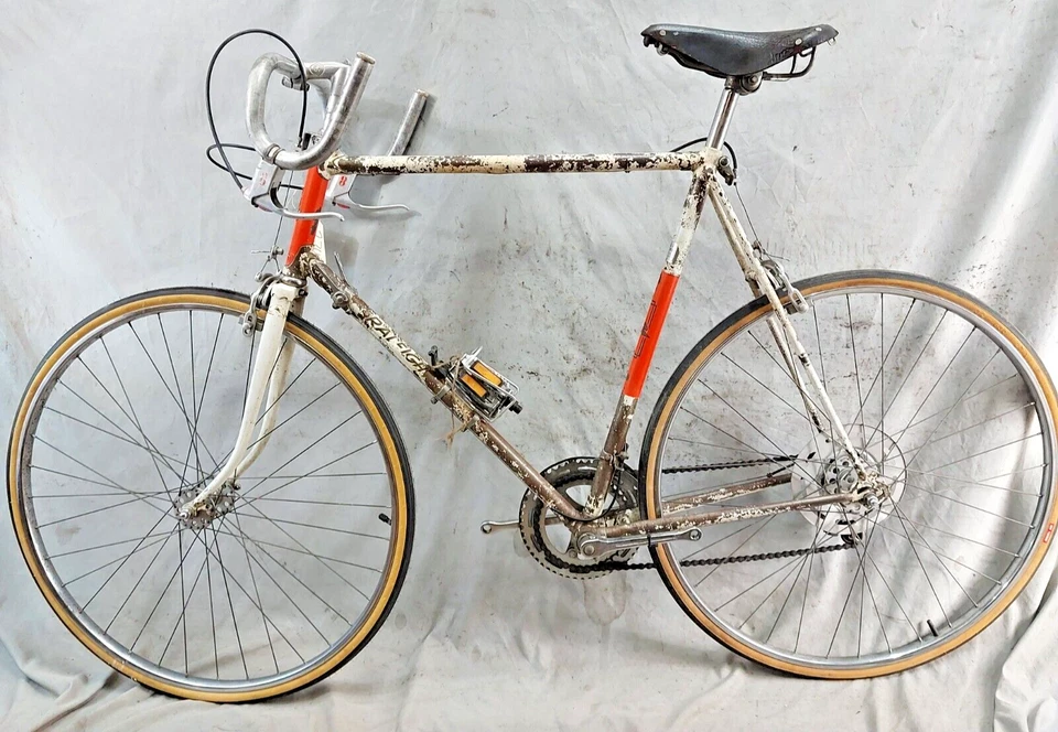 Bicicleta de carretera Raleigh Record du Monde 1967 de turismo 64 cm XXL con orejetas de acero barcos EE. UU.:) Foto 2 de 4