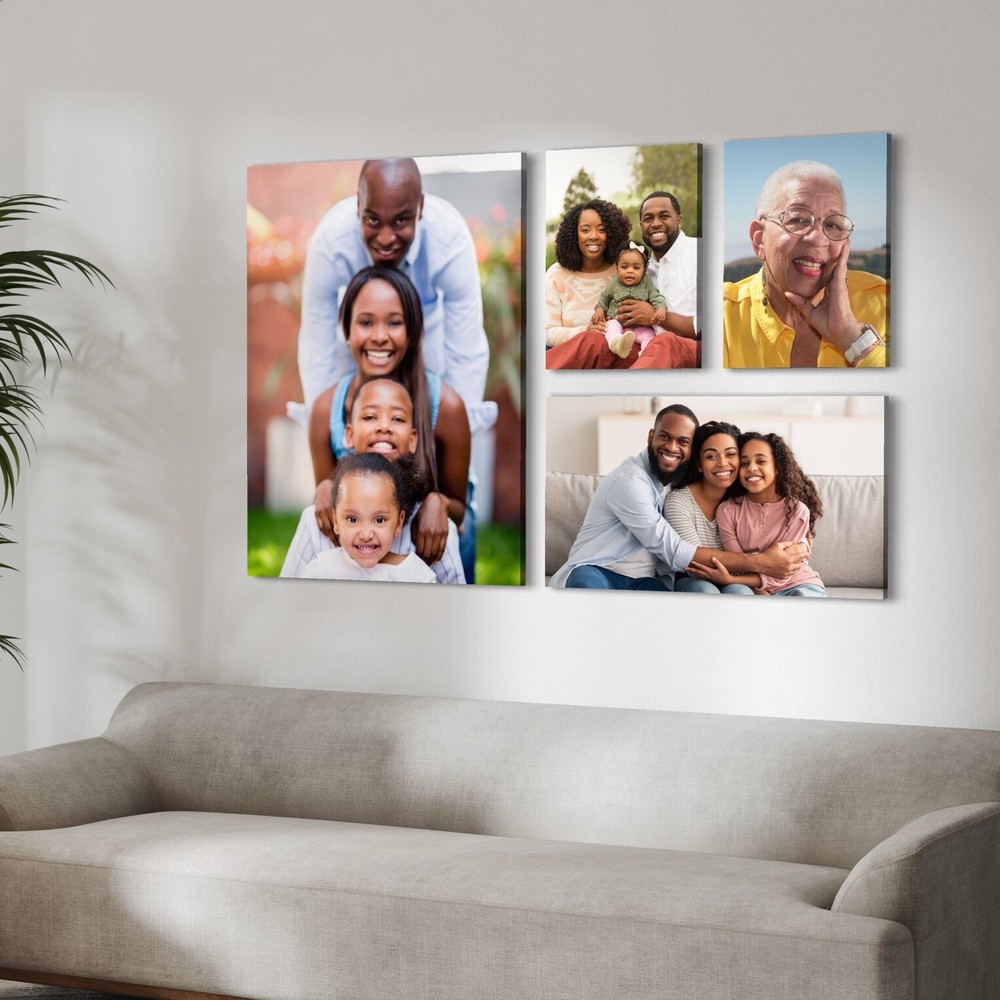 Custom Canvas Printings, Personalized Canvas, Set of 4 Photos in Canvas