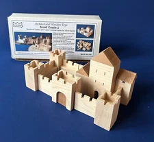 Castle wooden detailed blocks  toy  Erzgebirge village germany  Gault wargame