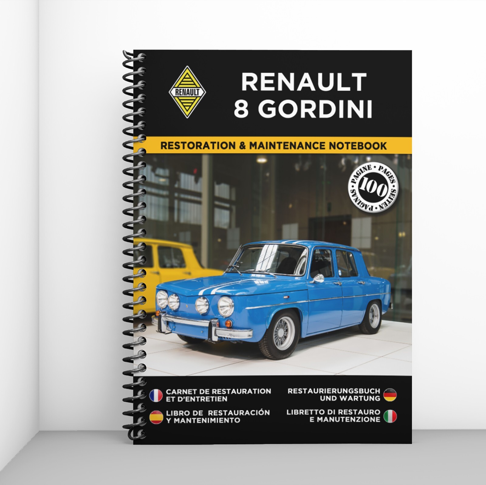 Carnet de restauration Renault 8 Gordini livre de maintenance auto vintage