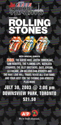 ROLLING STONES-AC/DC-RUSH 2003 TORONTO ROCKS UNUSED CONCERT TICKET-NEIL ...
