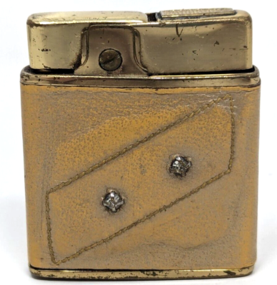 Vintage Prince Gardner Leather Wrapped Rhinestone Cigarette Lighter Japan