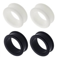 4X Extra Soft Silikon Tube Flesh Tunnel Silicone Ear Plug Ohr Piercing 5Mm-25Mm