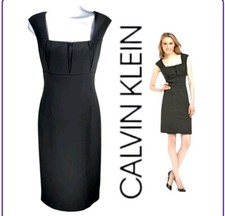 Calvin Klein Women's Size 12  Sleeveless Chic Little Black Dress Old Money