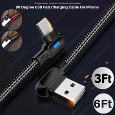 1/3Pack 90 Degree Fast Charger Cable Right Angle For iPhone 14 13 12 11 XR 8 7 6