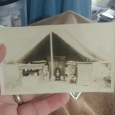 Original Real Photograph-American Field Camping Tent Camp Outdoors/Military 1920
