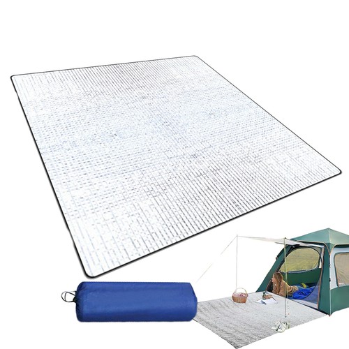 Tent Mat Foam Aluminum Foil Blanket Insulating Thermal Camp Waterproof Sleep Pad