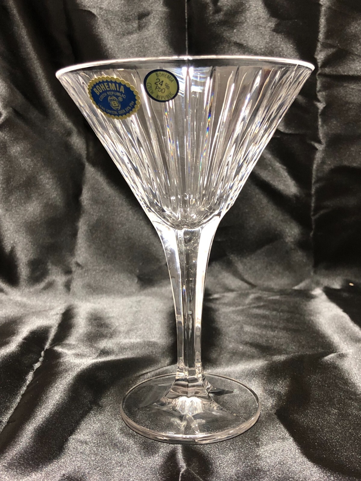 Bohemian Czech Lead Crystal Martini Glasses ( Set of Five ) eBay