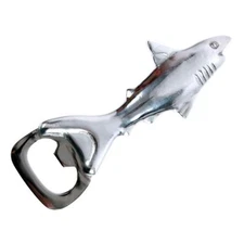 Shark Bottle Opener Polished Cast Aluminum Metal - 20474