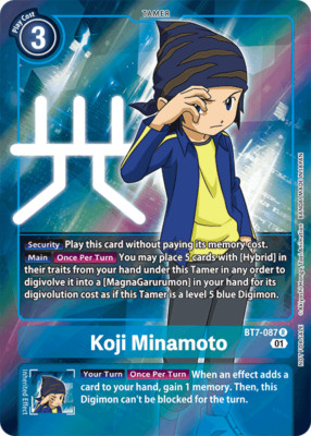 Digimon! Koji Minamoto (Box Topper) - BT7-087 R - Rare - NM/Mint