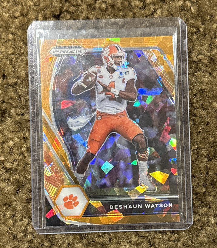 2021 Prizm Draft Picks Orange Cracked Ice Prizm Deshaun Watson Cleveland Browns