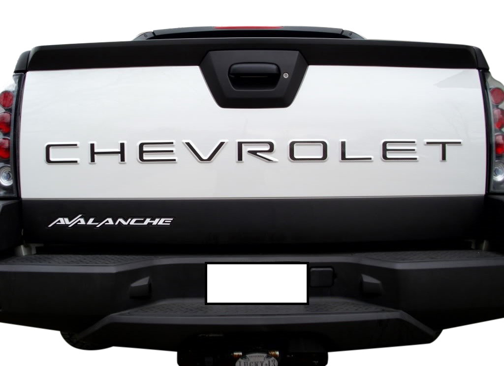 Chevrolet Avalanche Tailgate Letters Inserts ABS Plastic Piano