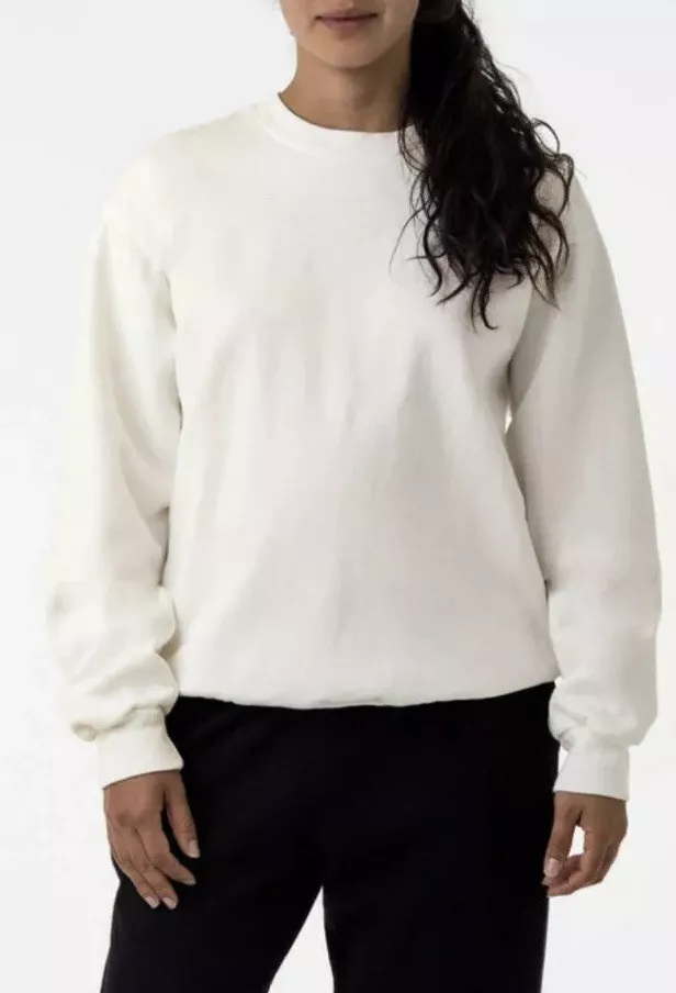 Los Angeles Apparel 14OZ Garment Dye Heavy Fleece Crewneck Sweatshirt Unisex L