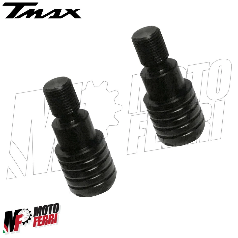MF2477 Stabilizzatori Manubrio Manopole Nero Yamaha TMax 500 530 560 2001 / 2021 - Immagine 2 di 4