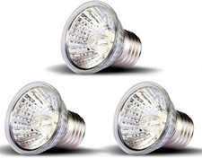 3 Pack 50W UVA  UVB Full Spectrum Sun Lamp Sunbathe Heat Lamp/Bulb/Light for Li