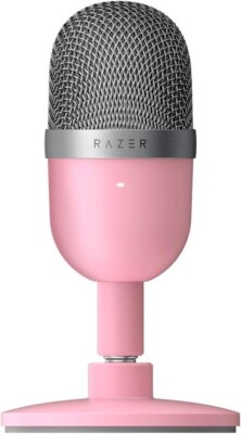 Razer Seiren Mini - USB Condenser Microphone for Streaming - Quartz Pink 