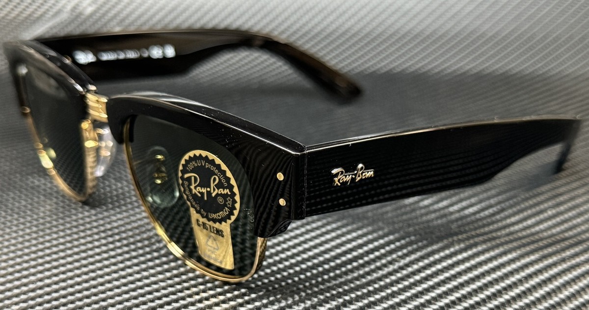 RAY BAN RB0316S 901 31 Black Green Mega Clubmaster Unisex 50 mm