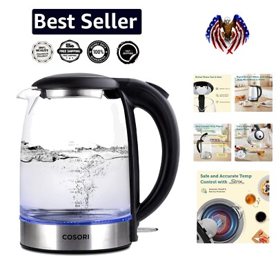 Electric Tea Kettle with Stainless Steel Filter British Strix  Thermostat