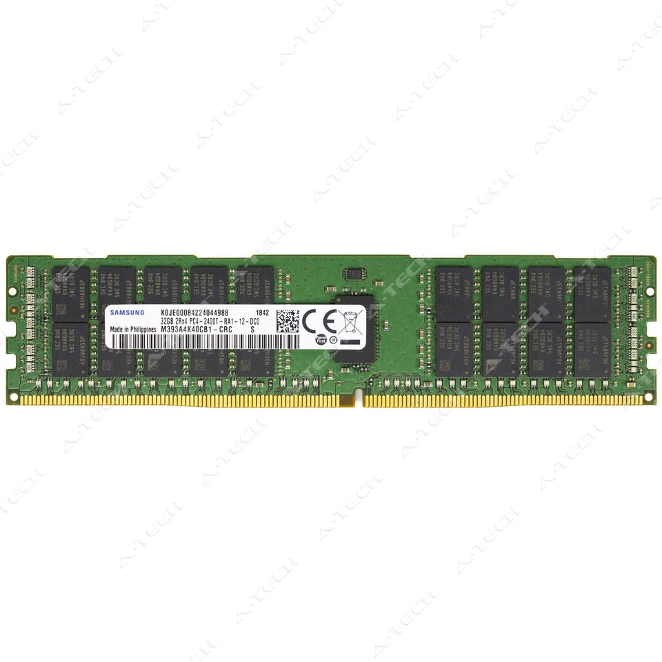 Memoria RAM de servidor Samsung 32 GB DDR4 2400 MHz PC4-19200 ECC RDIMM M393A4K40CB1-CRC