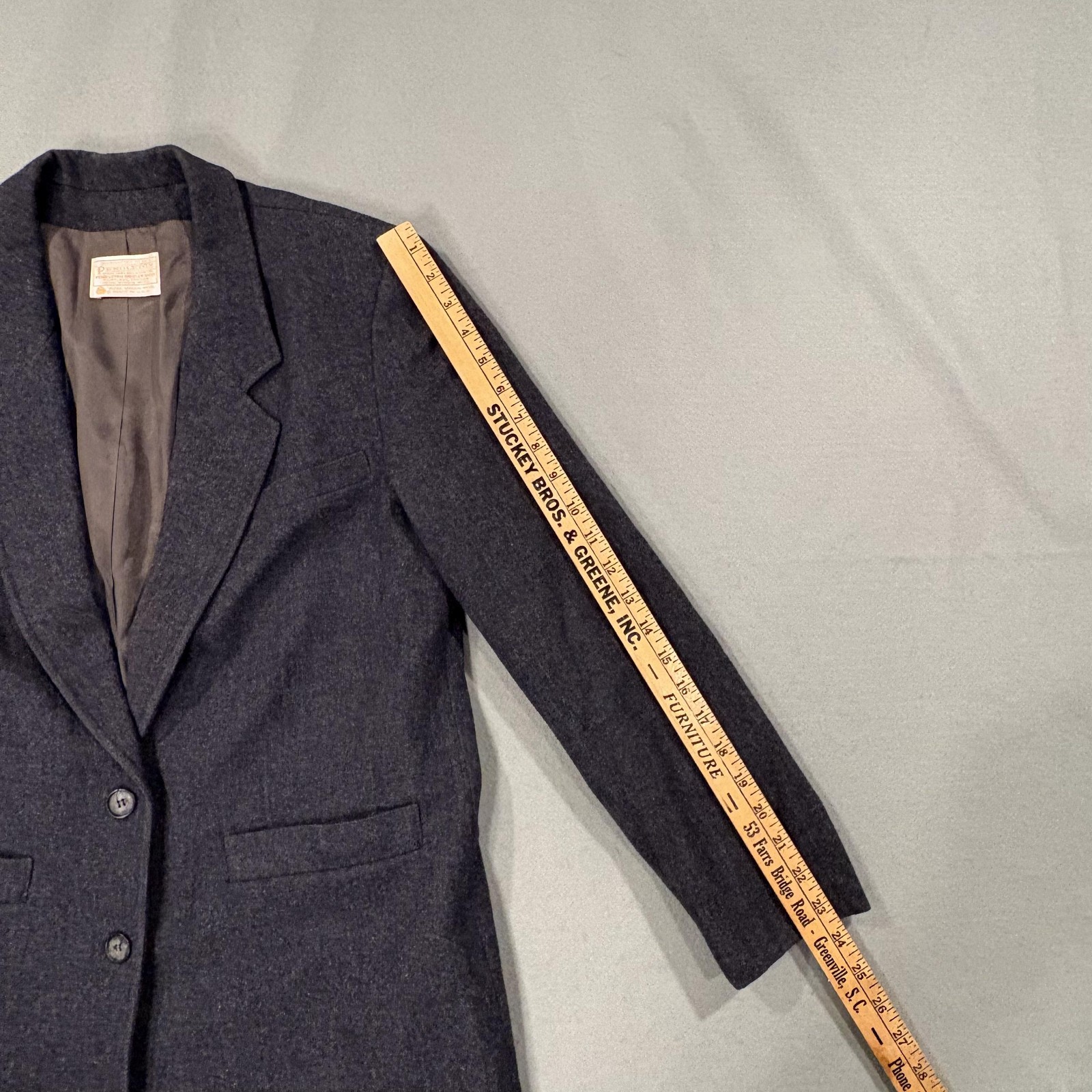 Pendleton Blazer Jacket Womens 14 Large Gray Herr… - image 12