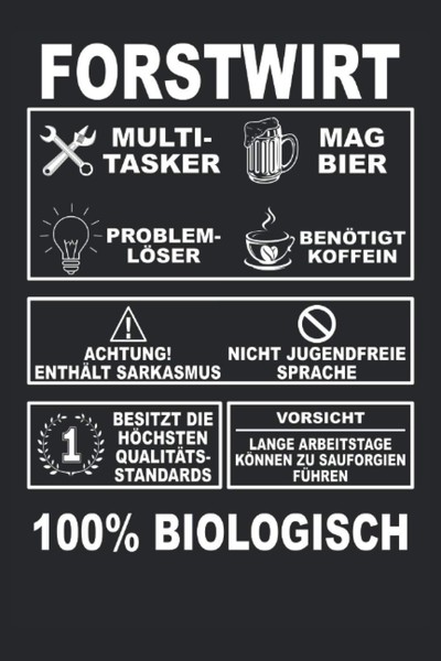 Notizbuch Forstwirt HolzfäLler Waldarbeiter A5, 120 Seiten, Linierte BläTter-image
