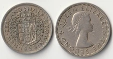 1953 New Zealand half crown (1/2 crown) coin - key date