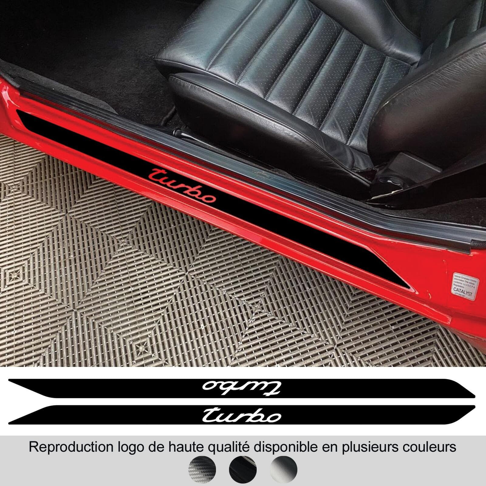 Autocollant seuil de porte Turbo Porsche 944 contre les rayures - Kit de protection carrosserie