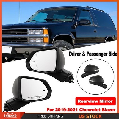 Left+ Right Door Mirror W/Auto Dimming W/o Dimmer PTM For 19-22 Chevrolet Blazer