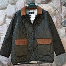 Barbour Bragar Quilted Jacket Coat Sage Green LQU1497SG71 New UK 18 U.S Size 14