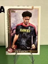 2025-26 Topps Jalen Johnson Gold Mirror Short Print #65 Atlanta Hawks