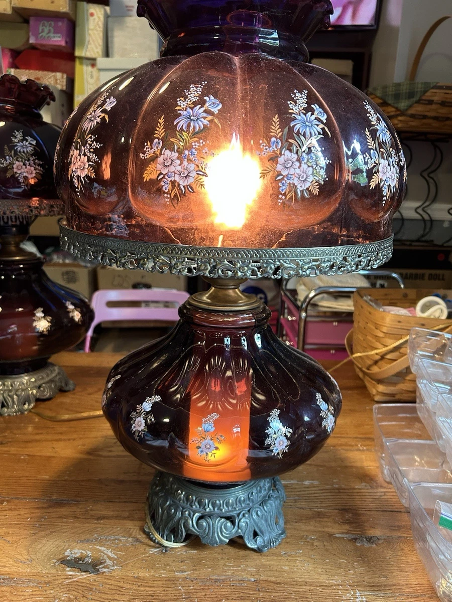 Hollywood Regency Figural Cherub Putti Glass Lamp - Etsy Elegant Purple Oil Spot Glass Lamp with Leaf Base and Cherub Angel Accent main image 1