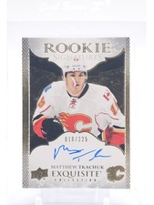 MATTHEW TKACHUK 2016-17 UD EXQUISITE ROOKIE SIGNATURES GOLD AUTO /225 Q3460