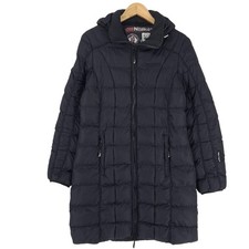 Geographical Norway Cappotto Lungo Donna Nero Idrorepellente con Cappuccio M
