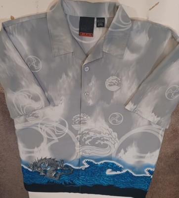 Vintage C-TWO XL Shirt - Multicolor Dragon All Over Print Short Sleeve Y2k