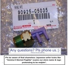 New Genuine TOYOTA 90925-05035 Bimetal Vacuum Switching Valve Oem