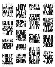 Tim Holtz Cling Stamps 7"X8.5"-Bold Tidings Mini