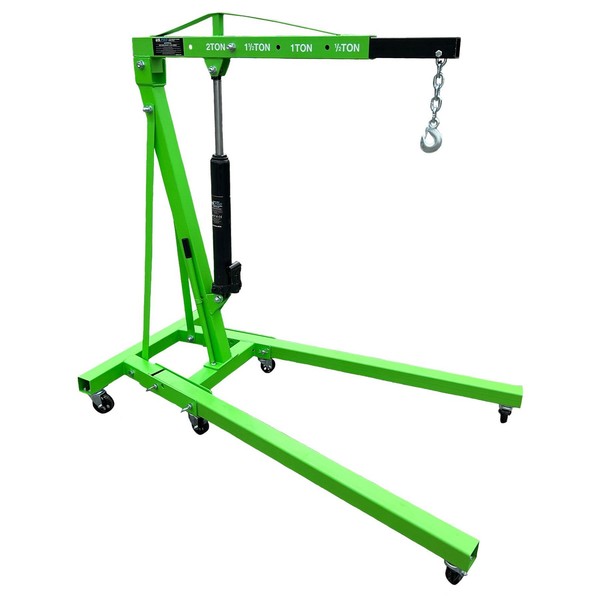 2 Tonnen Mobiler Hydraulischer Klappbarer Motorkran HebebüHne HubstäNder Voll...-image