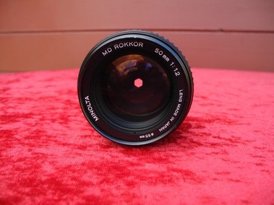 Minolta MD Rokkor 50 mm / 1 : 1.2 Lens, Made in Japan