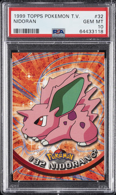 1999 TOPPS POKEMON TV #32 NIDORAN PSA 10 | eBay
