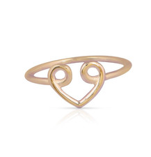 9k Solid Gold Heart Knot Ring / Gold Promise Rings / Gold Love Knot Rings Gift