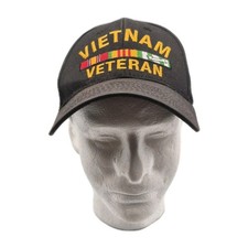 Black Vietnam Veteran Cap US Services Brigade One Size Made in USA