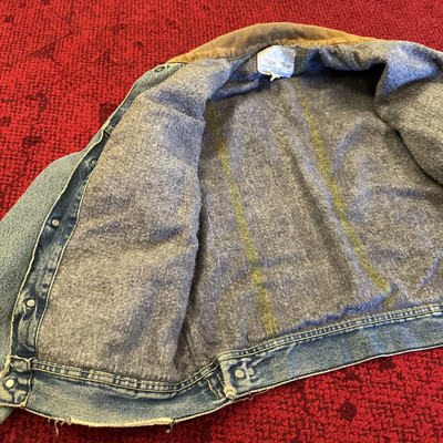 Vintage 70s/80s Lee Storm Rider Union Made Blanket Lined Denim