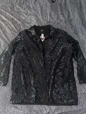 PLT Black Diamante Blazer Dress