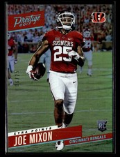2017 Panini Prestige #261 Joe Mixon Xtra Points Platinum #/25 Rookie card. rookie card picture