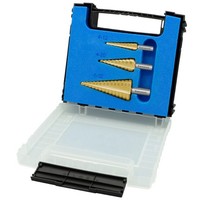 Stufenbohrer 3Er Set,Hss-Xe, Tin-Gold, 2 Schneiden, 4-12, 4-20, 6-32Mm Karnasch
