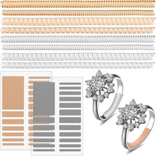 Amaxiu Invisible Ring Sizer Adjuster for Loose Rings, 46 Pcs Spiral Ring Adjuste
