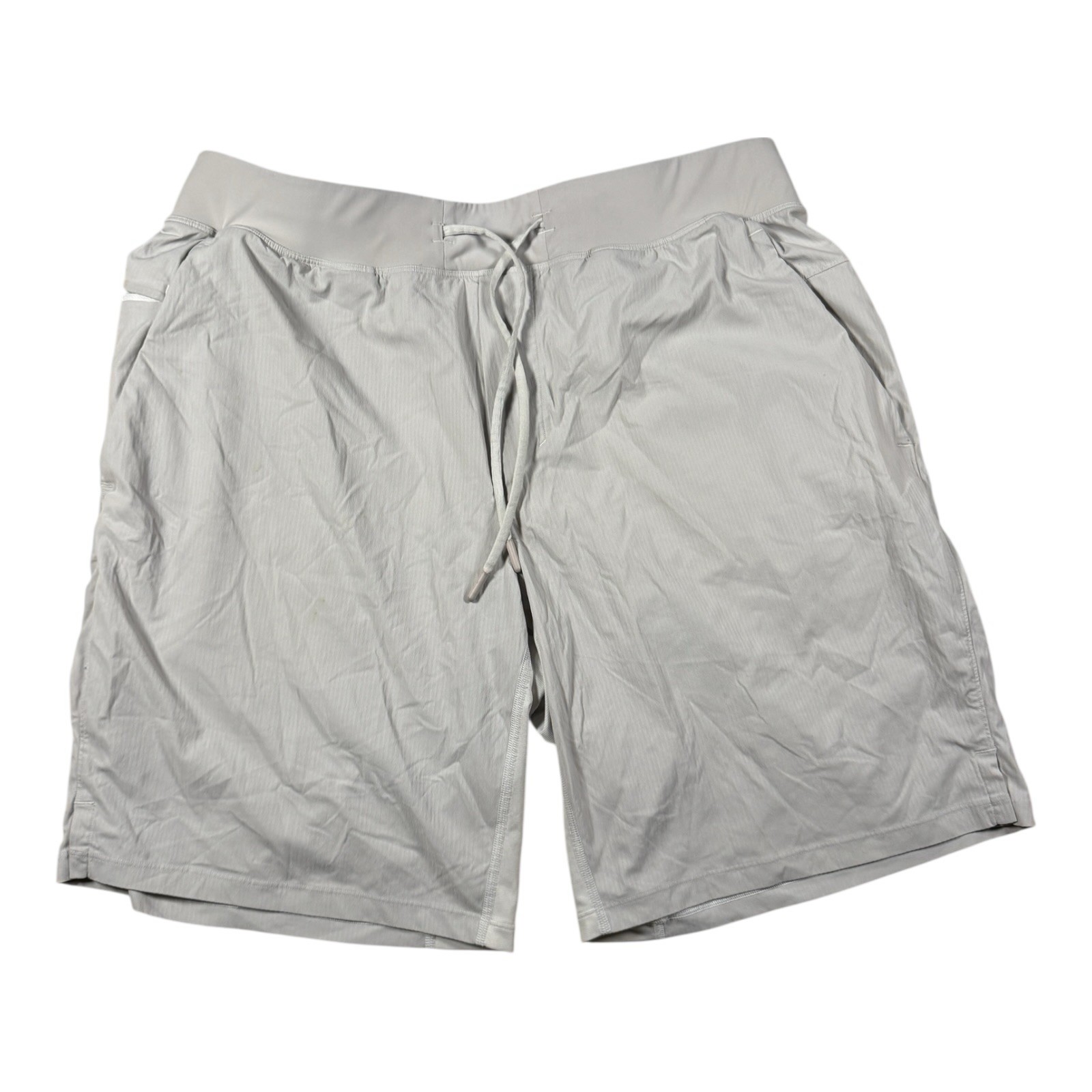Lululemon T.H.E. Short 9 Inch Liner Mens XL Light Gray Training Shorts