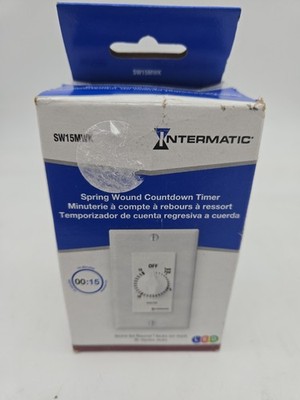 Intermatic 20 Amp 15-Minute Spring Wound In-Wall Timer - White