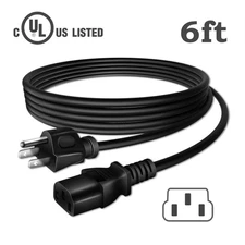 UL 6ft AC Power Cord For MERACH MR-2440 MR-2440B1 Vibration Exercise Machine
